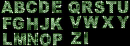 Diamond English and digital vector material (green)