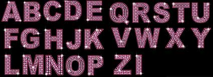 Diamond English and digital vector material (pink purple)