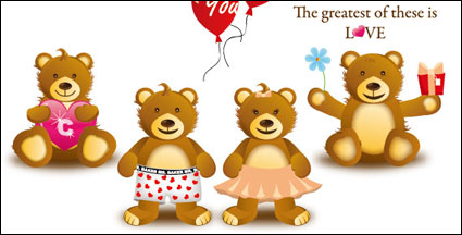 Bear cartoon vector material