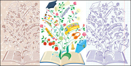 Vector illustration of creative learning materials