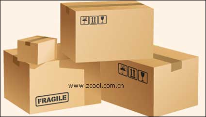 Carton box blank vector material