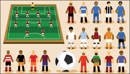 Cartoon Football Vector material