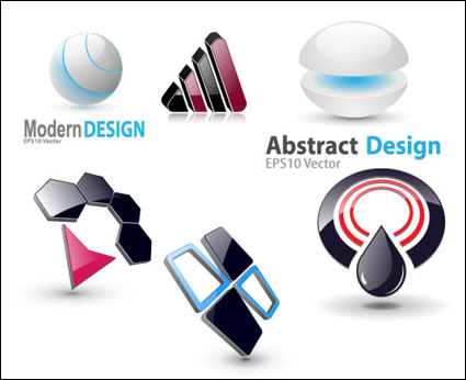 6 Vector 3D graphics icon