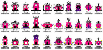 50 store icon vector material