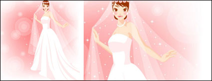 The end of the bride wear a wedding dress pink