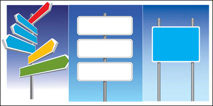 Vector road signs			