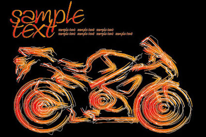 Vector brush cars and motorcycles		