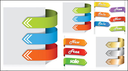 White and arrow Vector -2