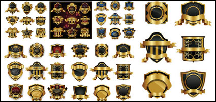 Vector ornate European-style label