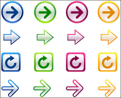 Exquisite arrow icon - vector