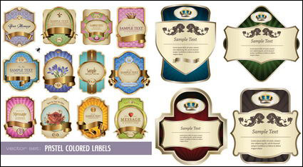 Vector colorful bottle stickers