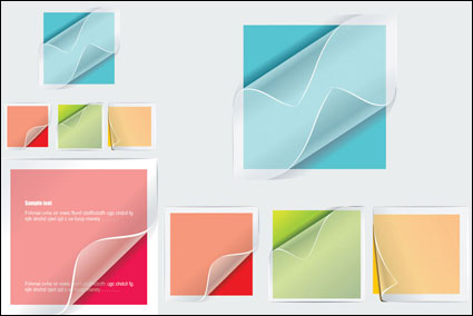 Vector transparent stickers