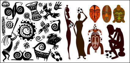 African Footballer of the pattern vector material