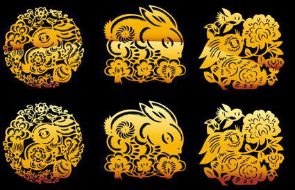 Free Vector material in paper-cut