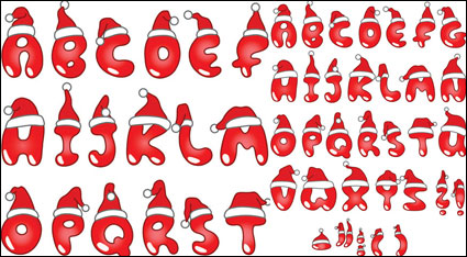 Christmas hats letters