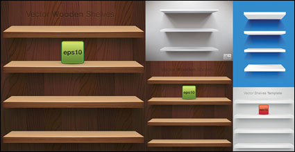 blank display shelf Vector material