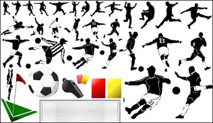 Vector elements of the theme of football