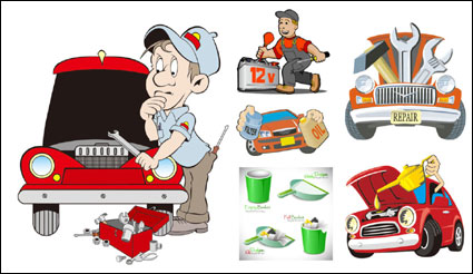 Vector cartoon illustration repair