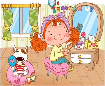 Bulk of the girls living vector 12