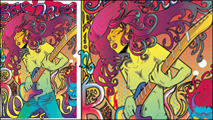 Fantasy rock star posters vector