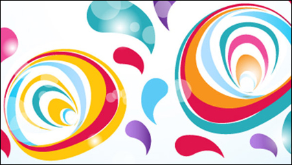 Colorful flower background pattern 03-- vector material