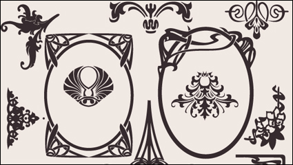 European background pattern material 02-- vector material