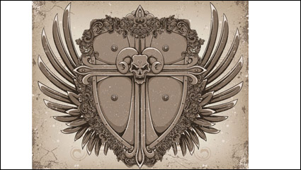 European retro gorgeous pattern vector material -5