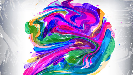 Behind the paint pigment pattern 03 - vector