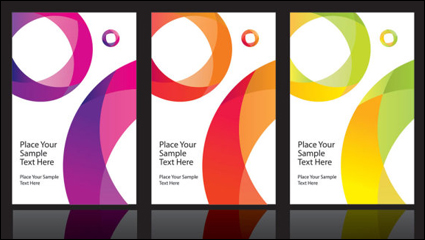 Dynamic ribbon card 01 - vector