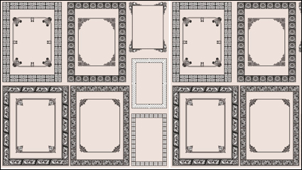 Fine pattern border 04-- vector material