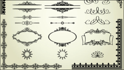 European lace pattern 03 - vector