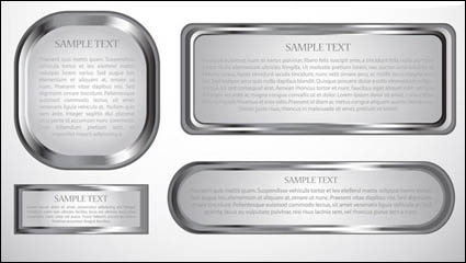 Metal texture border vector