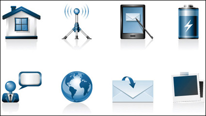 Blue icon vector material