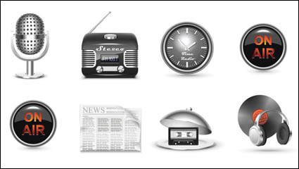 Audio category icon - vector