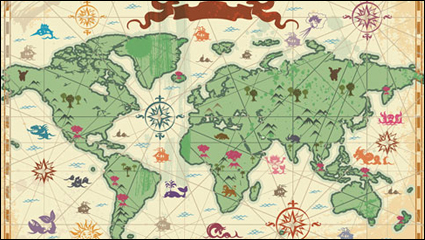 Travel and tourism elements of vector material -3