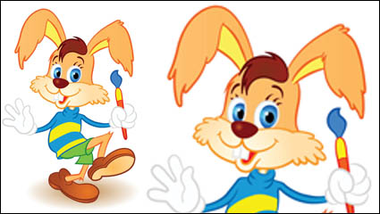 Cute cartoon image 05-- vector material