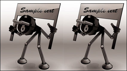 Cartoon plug 05-- vector material