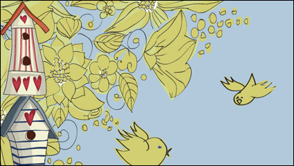 Lovely house vector material -2