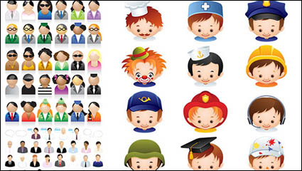 The job figures vector material