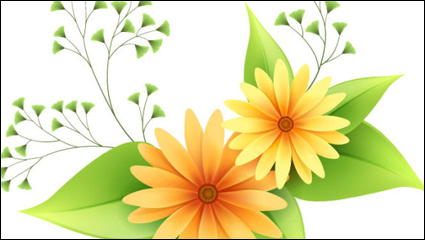 Beautiful small flowers vector material -1 