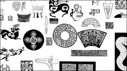 Ancient pattern 02 vector material