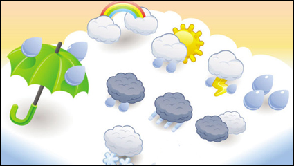 Cartoon weather icon 01 - vector