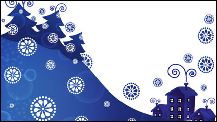Christmas blue background Vector - 01
