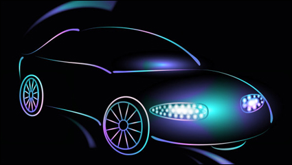 Gorgeous car material 02 - vector material