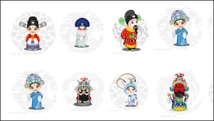 Vector cartoon Opera Figures 2