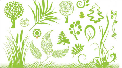 Hand-painted plant 01 - vector material 
