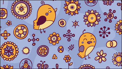 Cartoon pattern background 02 - vector material