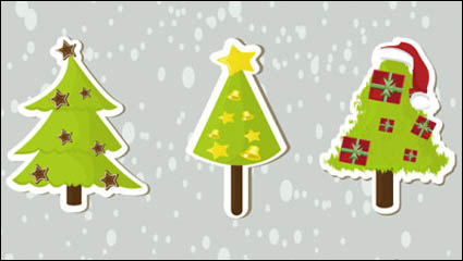 Christmas elements stickers 04 - vector material