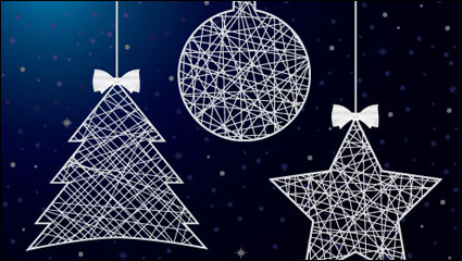 Christmas decorations 01 - vector material