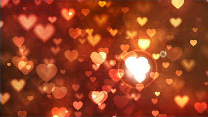 Romantic heart-shaped background 05 - vector material